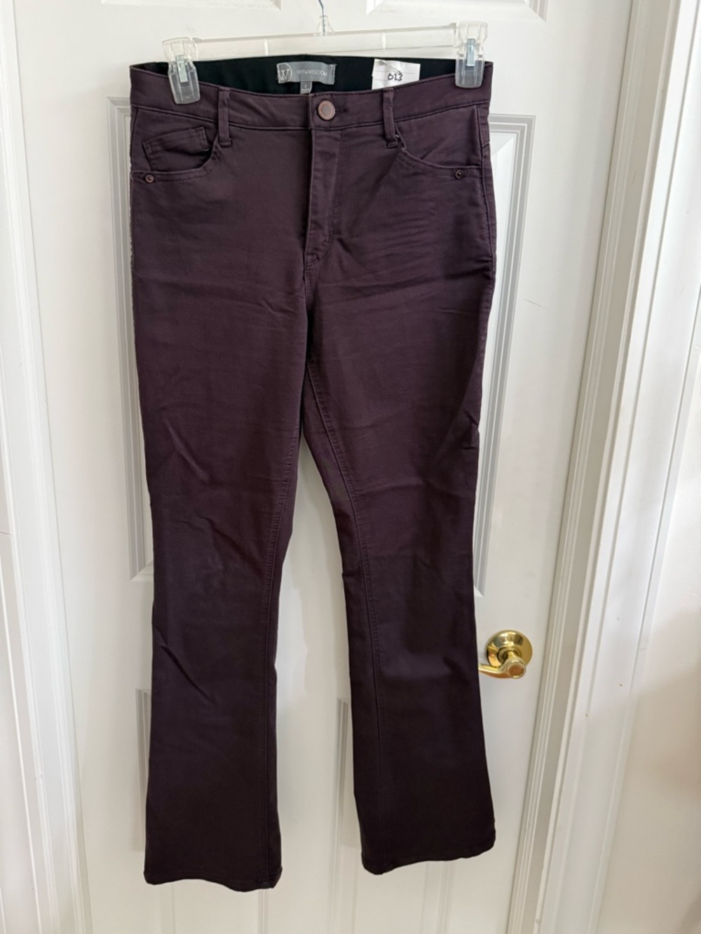 Wit & Wisdom Women's Deep Plum Wide-Leg Jeans
